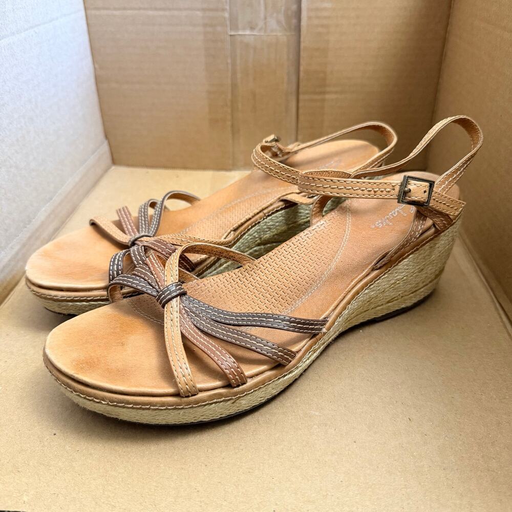 Clarks Womens Artisan Collection Espadrille Strappy High Heel Sandals Shoes 8.5